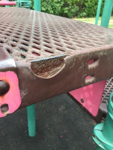 Damaged Playground Deck